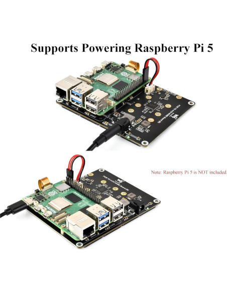 Adaptador PCIe a 4-CH M.2 UeeKKoo para Raspberry Pi 5