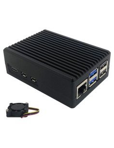 Funda de Aluminio WEIYIXING para Raspberry Pi 5 con Ventilador