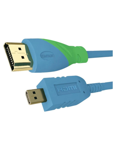 Cable Micro HDMI a HDMI 3m KIMTABO 4K 60Hz 18Gbps Azul