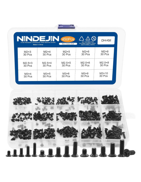 Kit de Tornillos para Laptop NINDEJIN 450PCS M2 M2.5 M3