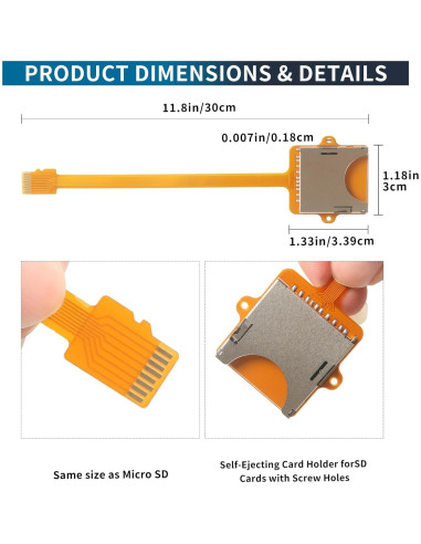 Cable de Extensión Micro SD a SD 30 cm PinQiongZhe