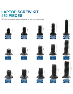 Kit de Tornillos para Laptop NINDEJIN 450PCS M2 M2.5 M3 2