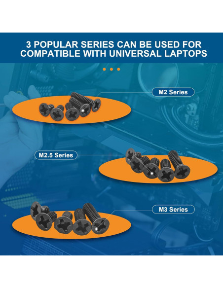 Kit de Tornillos para Laptop NINDEJIN 450PCS M2 M2.5 M3