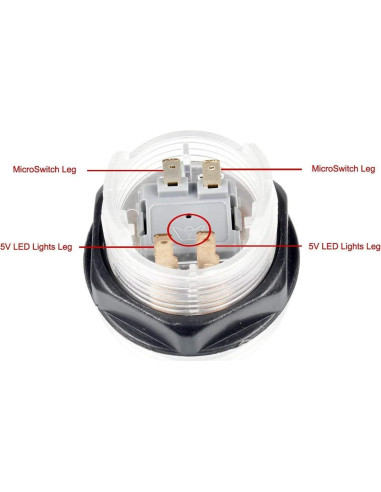 Botón Presión Iluminado LED 24mm EG Starts para Juegos