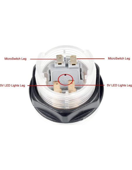 Botón Presión Iluminado LED 24mm EG Starts para Juegos