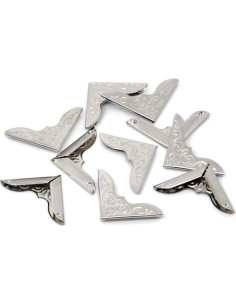 100 Protectores de Esquinas Housweety Plateados 32x23mm 2