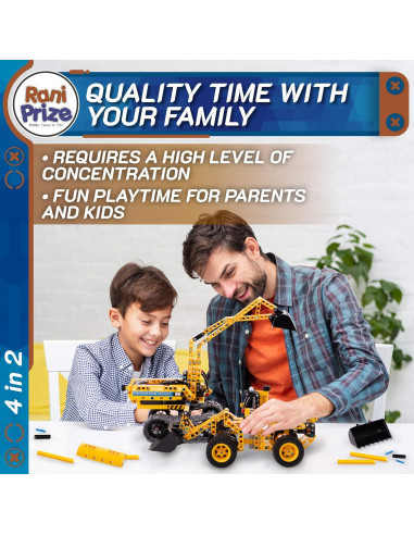 Juguete de Construcción RANI PRIZE 4-en-1 603 Piezas
