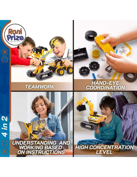 Juguete de Construcción RANI PRIZE 4-en-1 603 Piezas