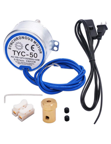 Motor sincrónico Twidec 5-6RPM 127V 4W para girador de tazas