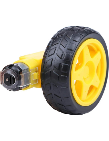 4 Motores con Engranaje DC 3V-12V Gebildet + 4 Ruedas Plásticas