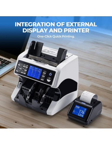 Contadora de Dinero MUNBYN IMC01P con Pantalla y Impresora