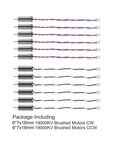 12 Motores 19000KV 7x16mm XIITIA para Drones Quadcopter