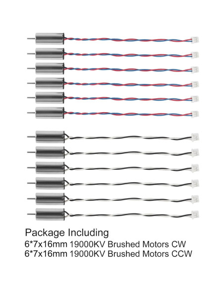 12 Motores 19000KV 7x16mm XIITIA para Drones Quadcopter