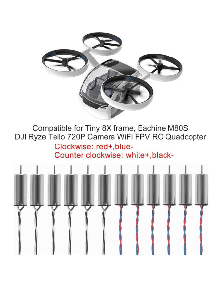 12 Motores 19000KV 7x16mm XIITIA para Drones Quadcopter
