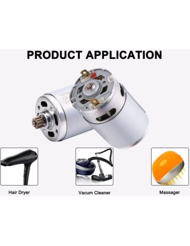 Motor Eléctrico Fielect 18V CC 20500RPM Eje Redondo