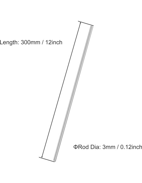Varilla Redonda Acero Inoxidable 304 3mm 300mm 10pcs