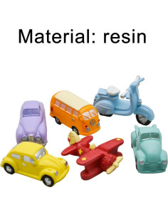 Juego de 6 Figuras Miniatura Vehículos Pinenjoy 3-5 cm 2