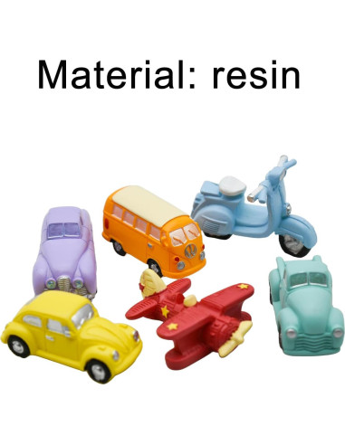 Juego de 6 Figuras Miniatura Vehículos Pinenjoy 3-5 cm