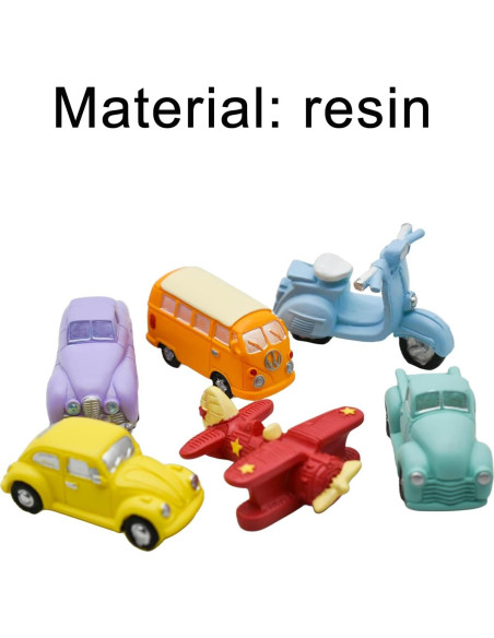 Juego de 6 Figuras Miniatura Vehículos Pinenjoy 3-5 cm