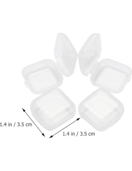 10 Cajas de Almacenamiento Transparentes YuanHolumid 59ml