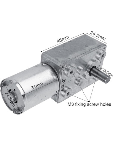 Motor de Engranaje Reversible 12V Kodrily 100RPM Metal