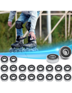 Rodamientos de Bolas 608RS Moicstiy 20 Pcs 8x22x7mm 2