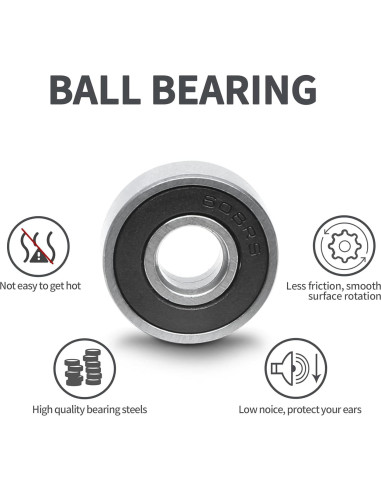 Rodamientos de Bolas 608RS Moicstiy 20 Pcs 8x22x7mm