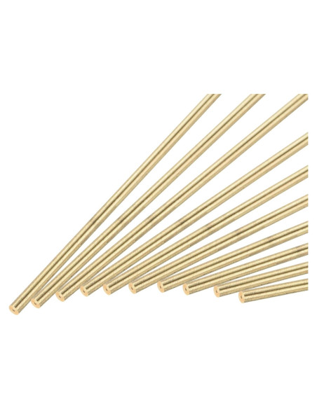 Barra Redonda de Latón 2.5mm x 300mm uxcell - 10 Piezas