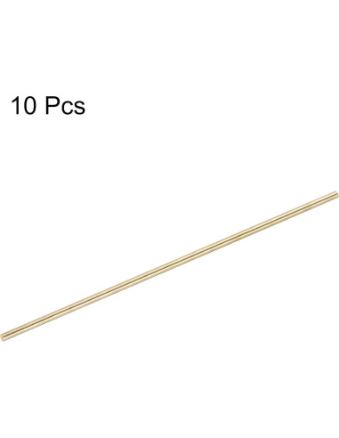 Barra Redonda de Latón 2.5mm x 300mm uxcell - 10 Piezas