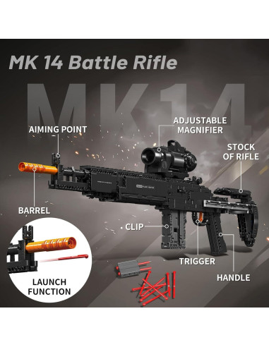 Mould King MK14 Modelo de Bloques de Construcción 1606 PCS