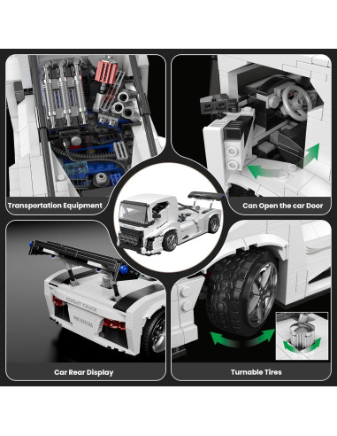 Conjunto de Camión Tractor Mould King 1604 Piezas 14+