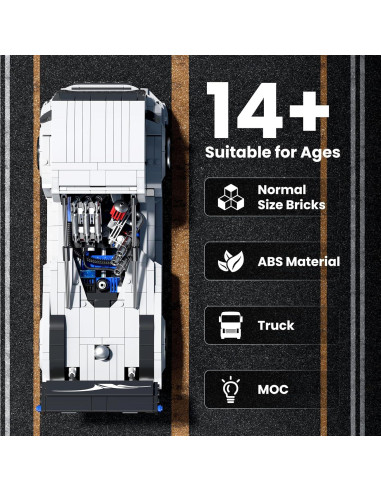 Conjunto de Camión Tractor Mould King 1604 Piezas 14+