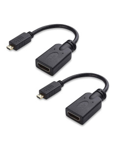 Paquete de 2 Adaptadores y Cables Micro HDMI a HDMI 4K Cable Matters 2