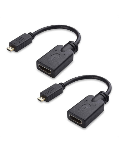 Paquete de 2 Adaptadores y Cables Micro HDMI a HDMI 4K Cable Matters