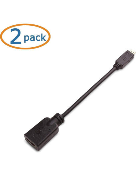 Paquete de 2 Adaptadores y Cables Micro HDMI a HDMI 4K Cable Matters