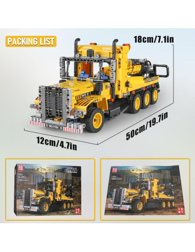 Camión de Remolque Pesado Mould King 1250 Piezas