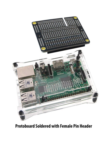 Placa de Prototipado MakerSpot para Raspberry Pi 2/3/4 con Conectores