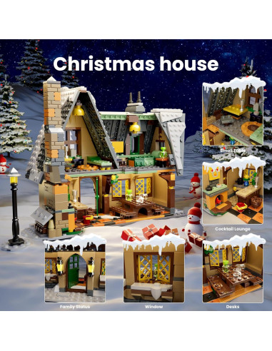 Set de Bloques de Construcción Mould King Casa Navideña 19.5 cm