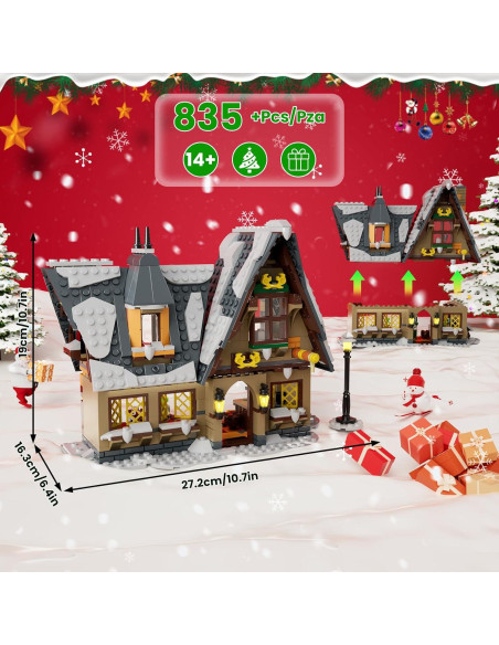 Set de Bloques de Construcción Mould King Casa Navideña 19.5 cm