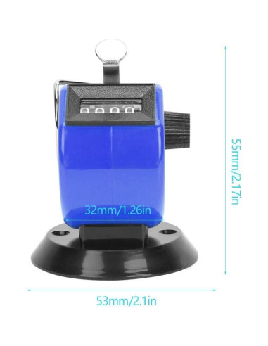 Contador Manual Mecánico Hilitand 4 Posiciones Azul