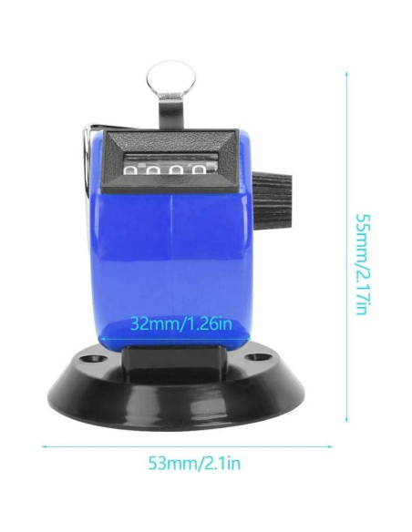 Contador Manual Mecánico Hilitand 4 Posiciones Azul