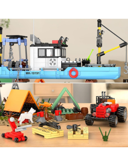 Set de Construcción Mould King Barco de Pesca 1234 Piezas