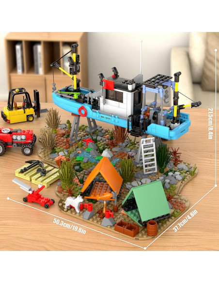 Set de Construcción Mould King Barco de Pesca 1234 Piezas