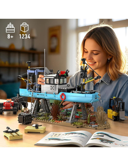 Set de Construcción Mould King Barco de Pesca 1234 Piezas