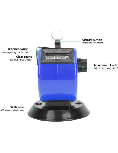 Contador Manual Mecánico Hilitand 4 Posiciones Azul