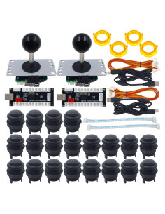 Kit de Juego Arcade SJ@JX para 2 Jugadores DIY USB Sin Retraso