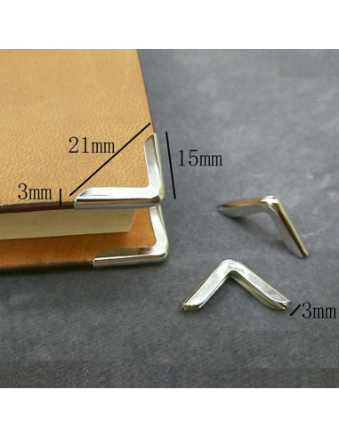 100 Protectores de Esquinas de Metal Luzen para Libros