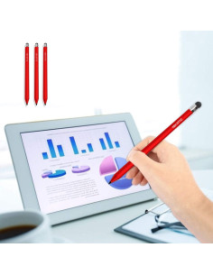 Lápiz Capacitivo 2 en 1 Tek Styz para Raspberry Pi Zero v1.3 - 3 Paquete Rojo 2