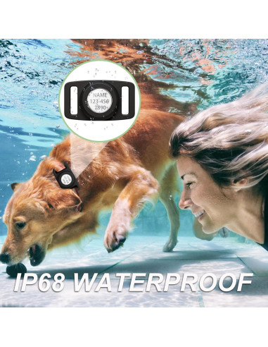 Soporte impermeable para AirTag en collar de perro LANIMO