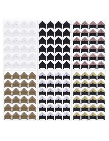Esquinas Adhesivas para Fotos Penta Angel 288 Piezas 6 Colores